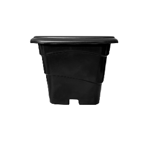 Vaso p/ violeta quadrado preto